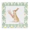 Stupell Industries Bouquet Bunny on Green Argyle Canvas, design by Lee Ann Sanders
